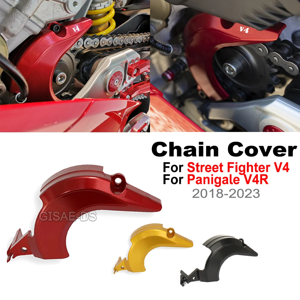 

New Motorcycle CNC Engine Chain Wheel Cover Chain Cover For DUCATI Street Fighter V4 V4S Panigale V4R 2018-2023