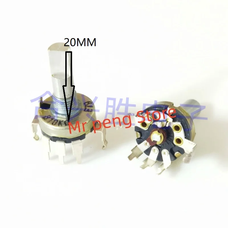 

2pcs for TBM RV17 type rotary with switching potentiometer vertical B10K power amplifier radio tuning speed