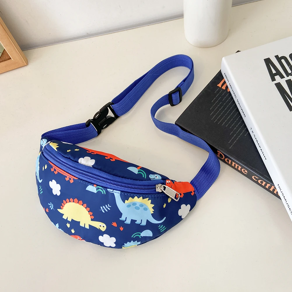 Dzieci Cute Cartoon z nadrukiem dinozaura Crossbody talii torba paczka dzieci chłopiec dziewczyna pieniądze moneta torebka Fanny skrzynia torba pas