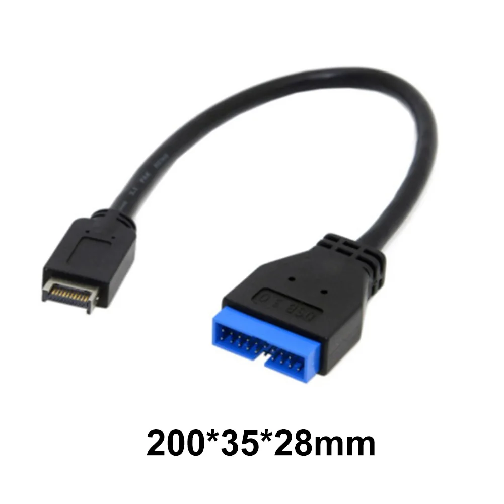 Cabezal de Panel frontal USB 3,1, Conector de placa base de ordenador, línea de cable, 20cm