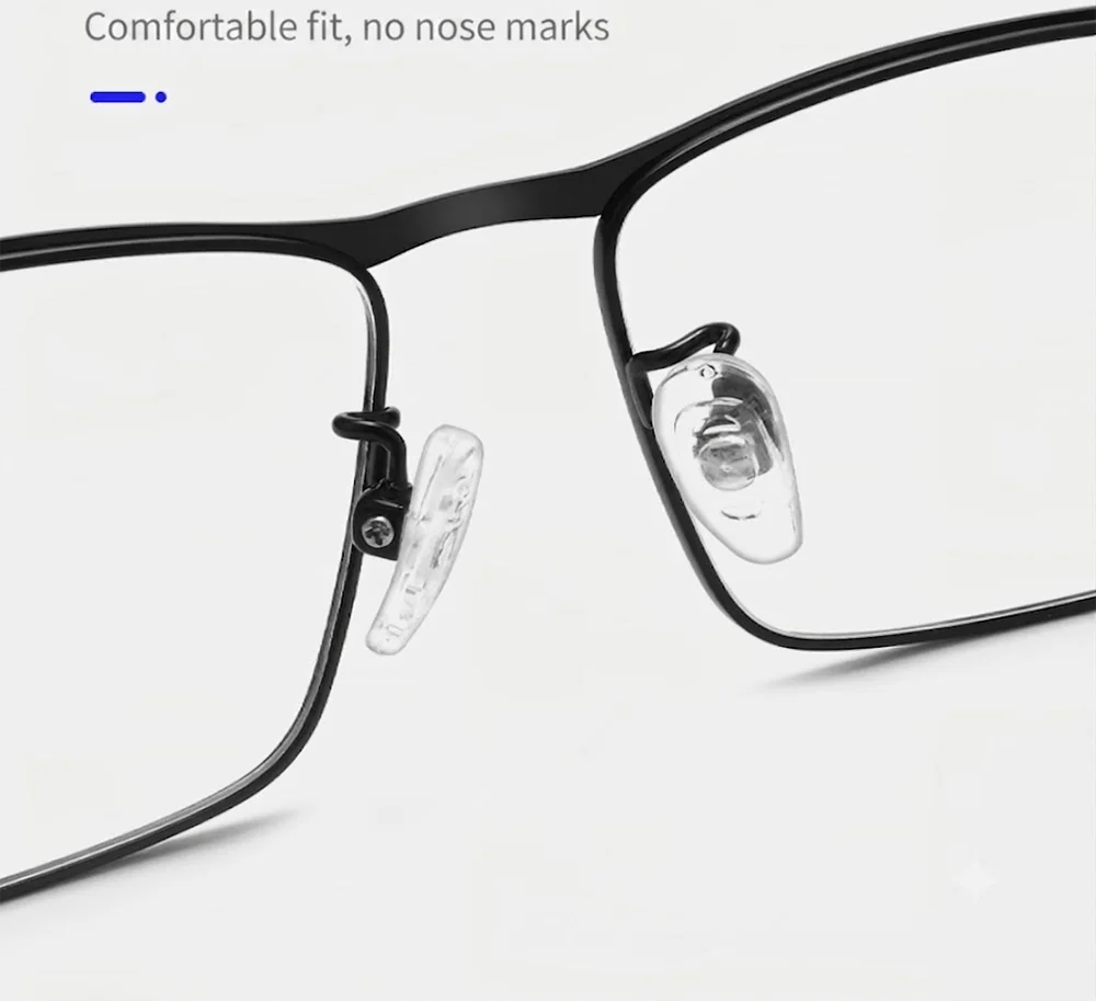 Luxuriöse Business-Lesebrille aus Titan für Herren, 10 g, ultraleicht, entmagnetisiert, quadratischer optischer Brillenrahmen, flexibel, bequem – Detail 11