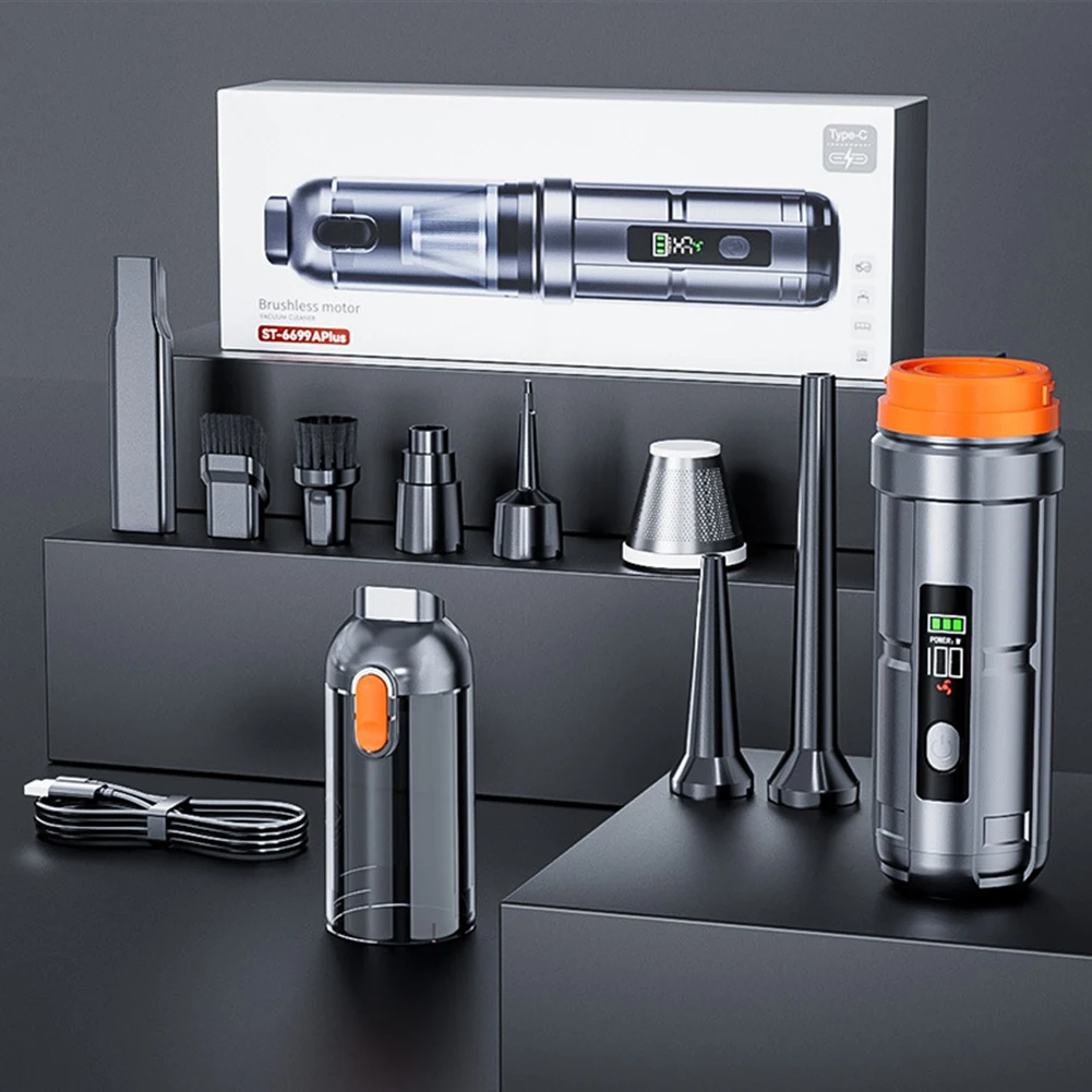 

Автомобильный пылесос 15000PA, перезаряжаемый, высокомощный, мини-пылесос с бесщеточным двигателем, ручной пылесос для автомобиля и дома