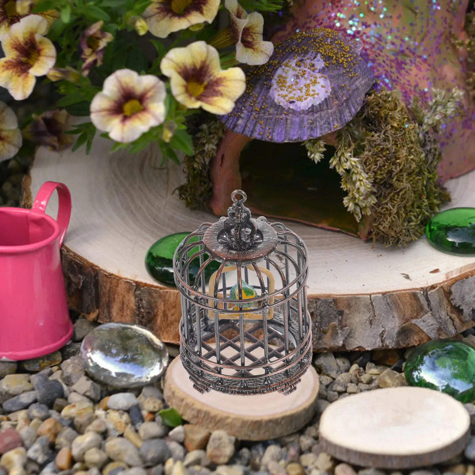 

Mini House Birdcage Small Decorative Bird Cage Miniature Ornament for Mini House Creative Gift Accessory Bird Cage