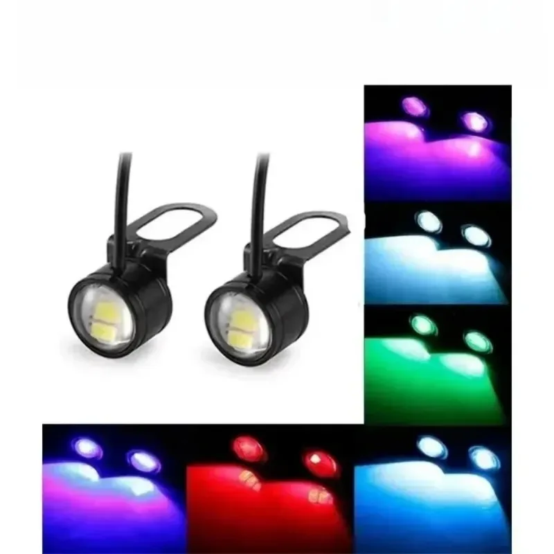 Motorcycle Reverse Brake Light Fog Lamp Moto Access 2Pcs for Motorcycle Led Light Super Bright Spotlight Driving Safety Lamp