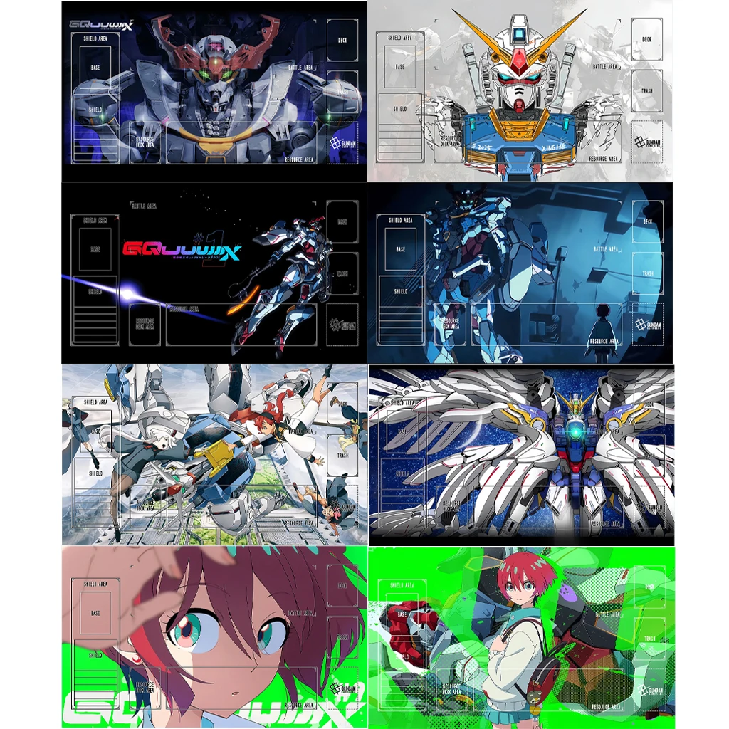 

600*350*2mm DIY Gundam Playmat Self Made The Witch From Mercury Rubber Anti-slip GCG Battle Card Mat Anime Gift