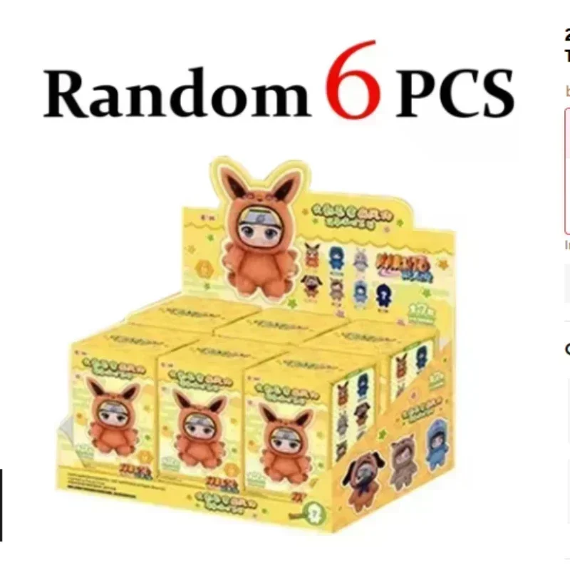 % EAKI Naruto caja ciega Shippuden Naruto Uzumak Sasuke Kakashi fiesta serie muñeco de peluche adorno hecho a mano juguete colección regalo