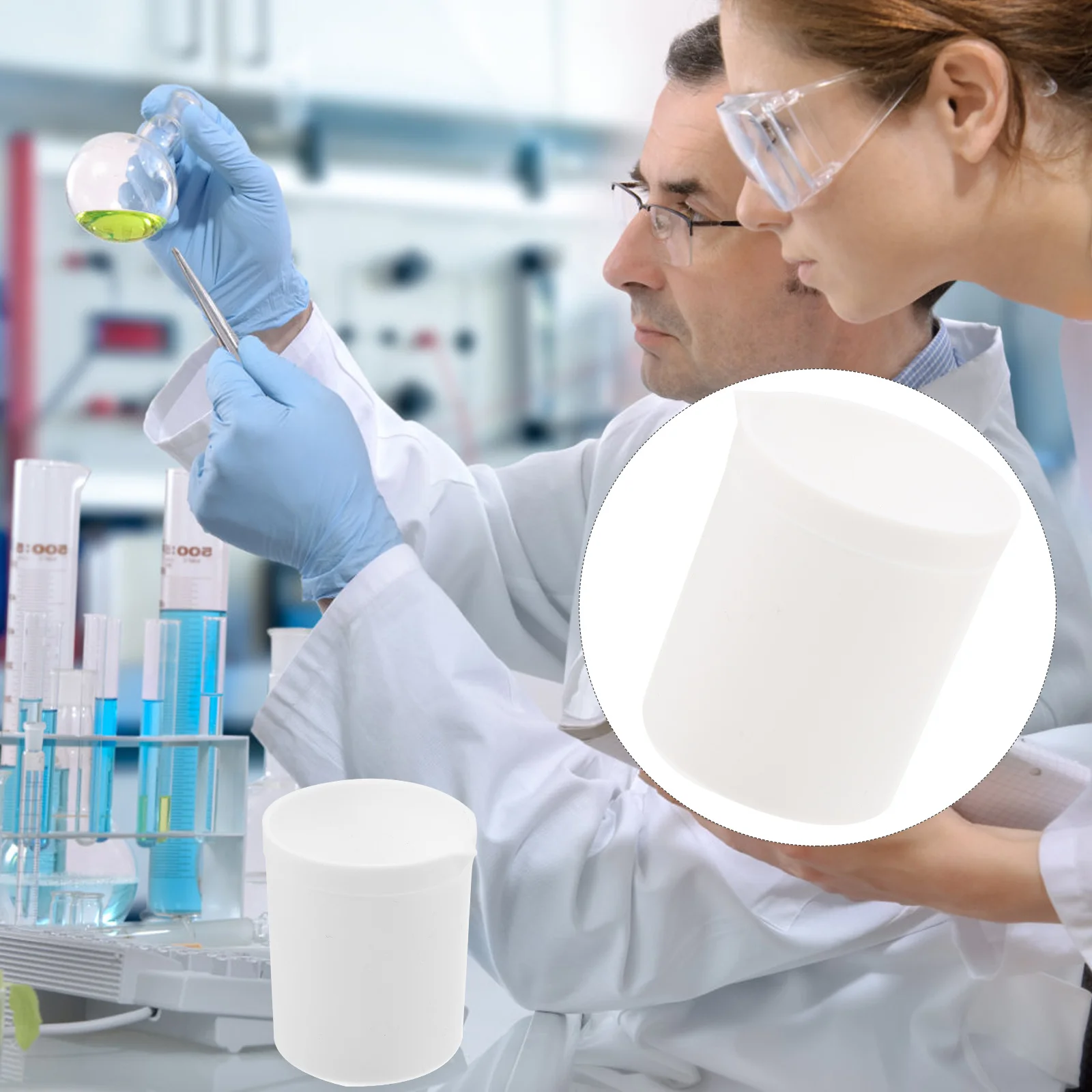 

100Ml Ptfe Beaker Premium High Temperature Resistant 280°C Reusable Graduated Laboratory Measuring Cup For Science Experiment