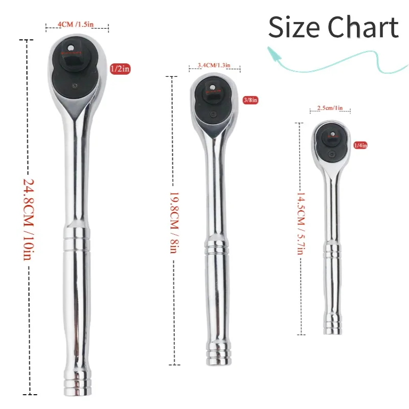 100 Teeth 1/2" 1/4" 3/8" Mechanical Torque Wrench Set Precision Pointer Hand Tools Torque Wrench Workshop Auto Repair Tools