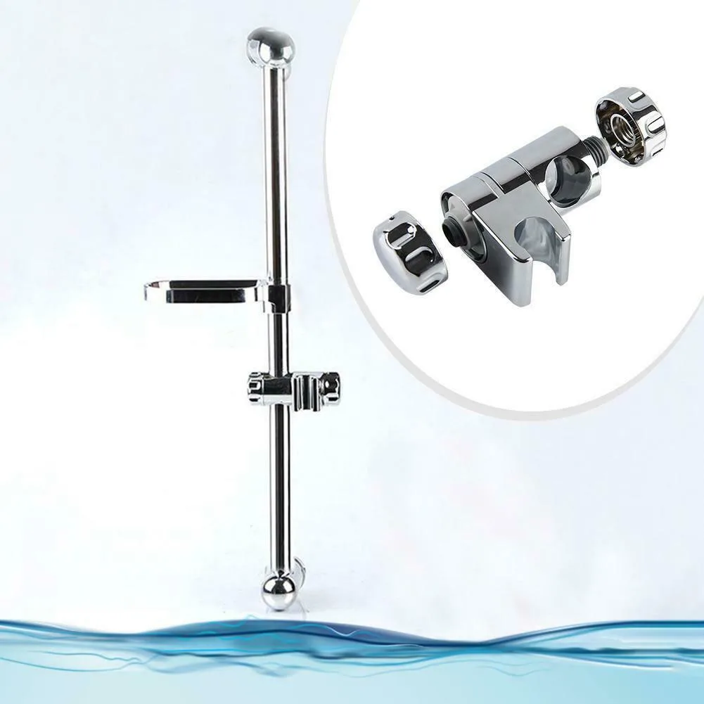 ABS Chrome Shower Head Holder Adjustable Bathroom Shower Riser Rail Bracket Slider Faucet Accessories 25mm