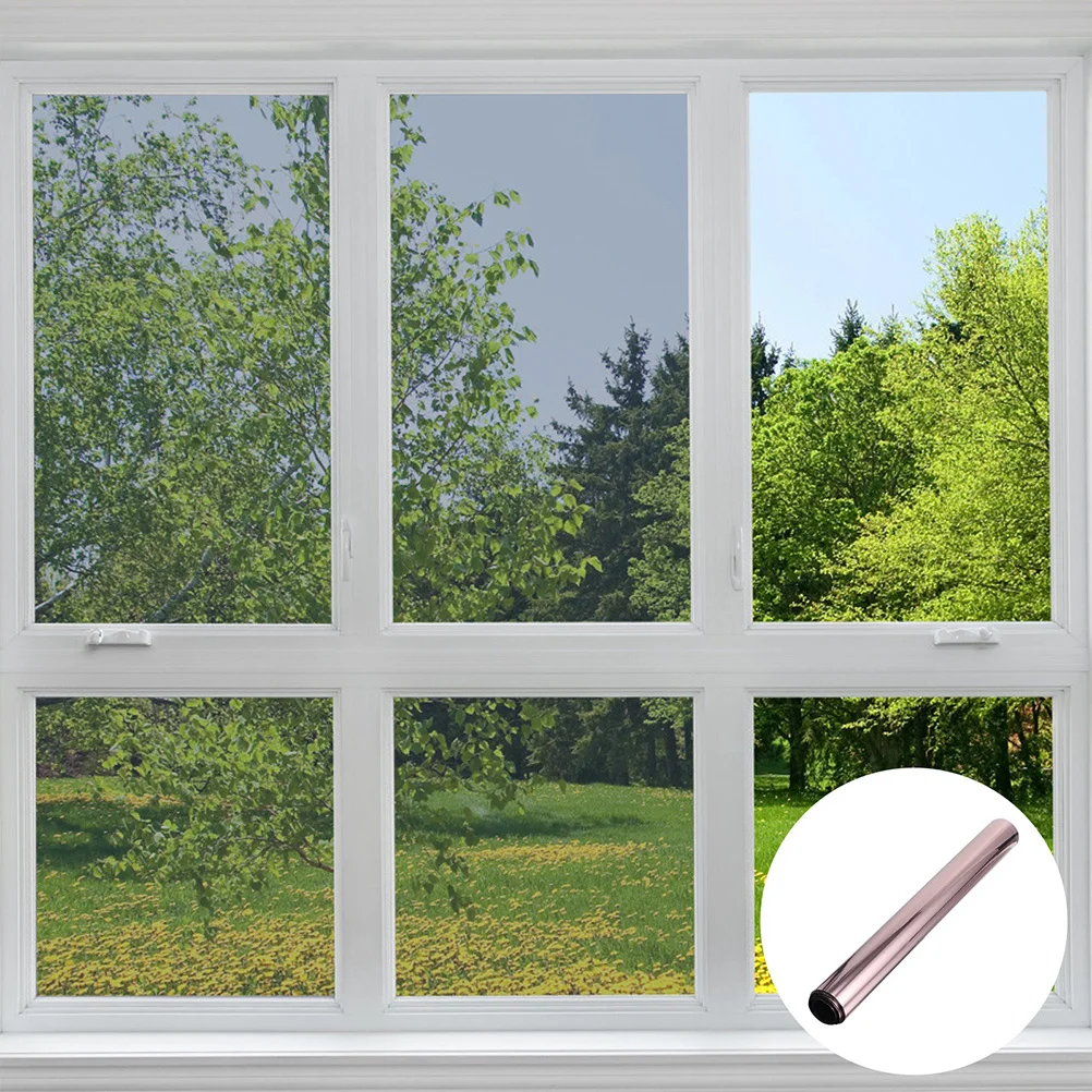1-Roll-Fensterfolie, Sonnenschutz, Sichtschutz, Glasaufkleber für den Innenbereich, UV-Schutz, tagsüber, reflektierende Tönung, dekorativ