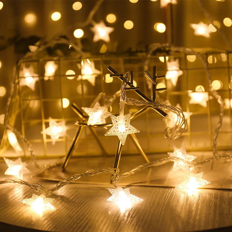 Snowflake lamp led small lantern string lights all over the Sky Star Christmas decoration pendant home room romantic star