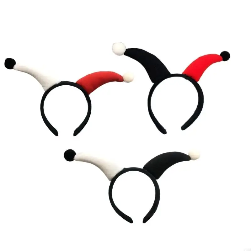 39BB Schöner Clown Stirnband Plüsch Hornhaarhoop für Rollenspiele Partyversammlungen