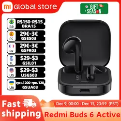 Estreia mundial xiaomi redmi buds 6 fone de ouvido ativo chamada de voz clara 30 horas de longa duração da bateria bluetooth 5.4 tipo-c fone de ouvido