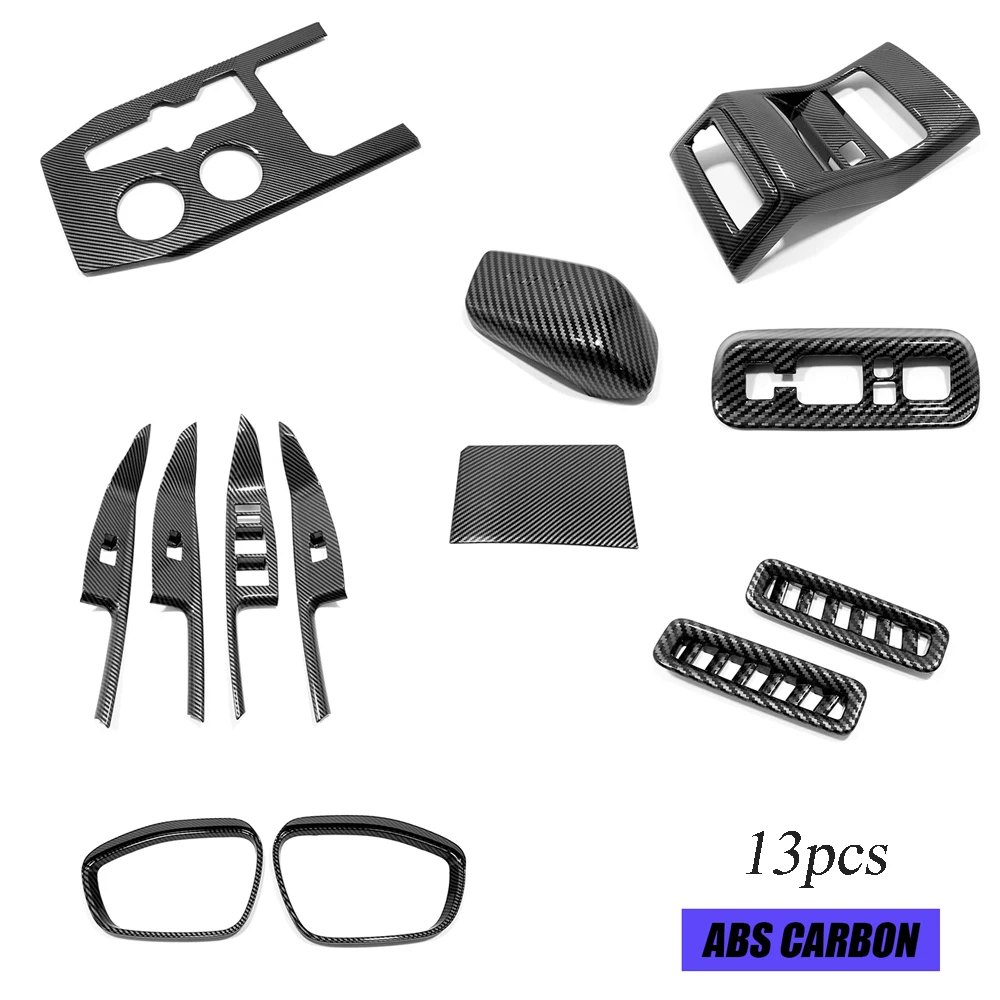 ABS CARBON LHD Car Air Vents Inner Door Handle glass Lift Rear water cup Panel Cover Trim For Changan UNI-K UNIK 2021-2023