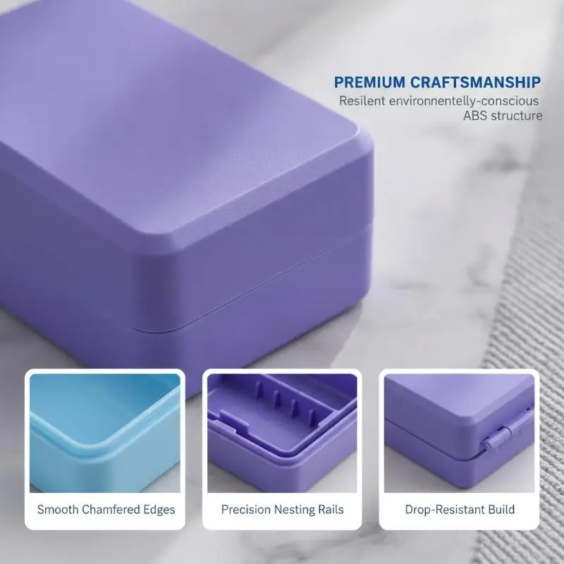 Levels 6/7 Plastic Nesting Storage Boxes Durable Stackable Design For Home Office Desk Small Item Organizing