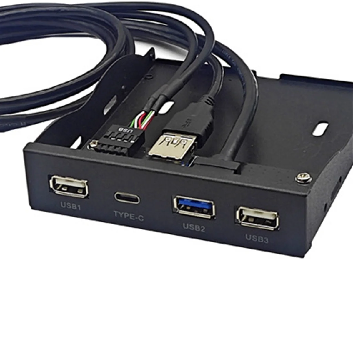 Painel de unidade de disquete USB3.2 GEN1 TYPE-C HUB de 3,5 polegadas 19PIN para porta C Plug-in reversível 5 Gbps