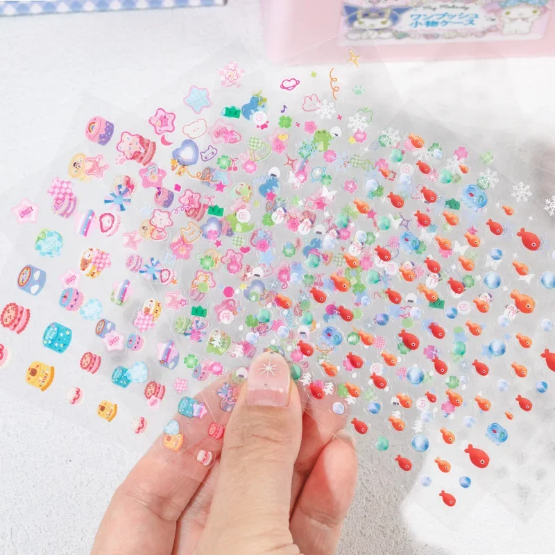 24 sheets Mini Cartoon Scrapbook Sticker Sweet Small Animal Floral Cake Dessert Journaling Sticker DIY Decor Kawaii Stickers