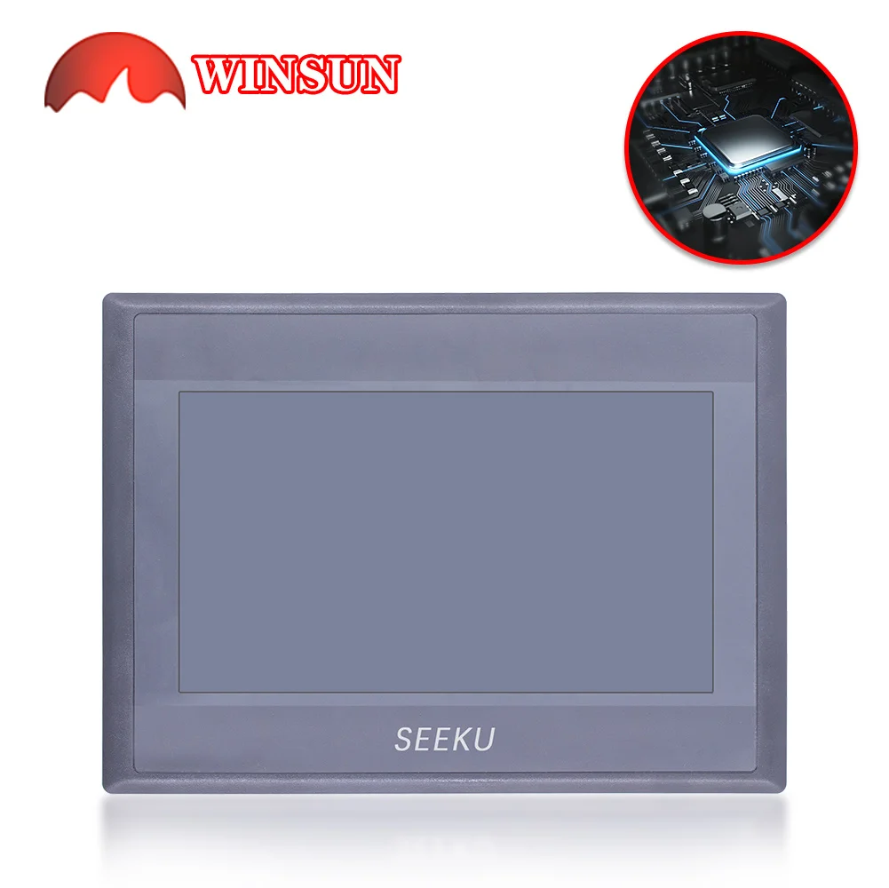 

SEEKU 7 inch HMI PLC All In One Touch Screen With PLC Integrated WS7040 24 in 16 out Panel 0-10V 4-20MA Analog MODBUS