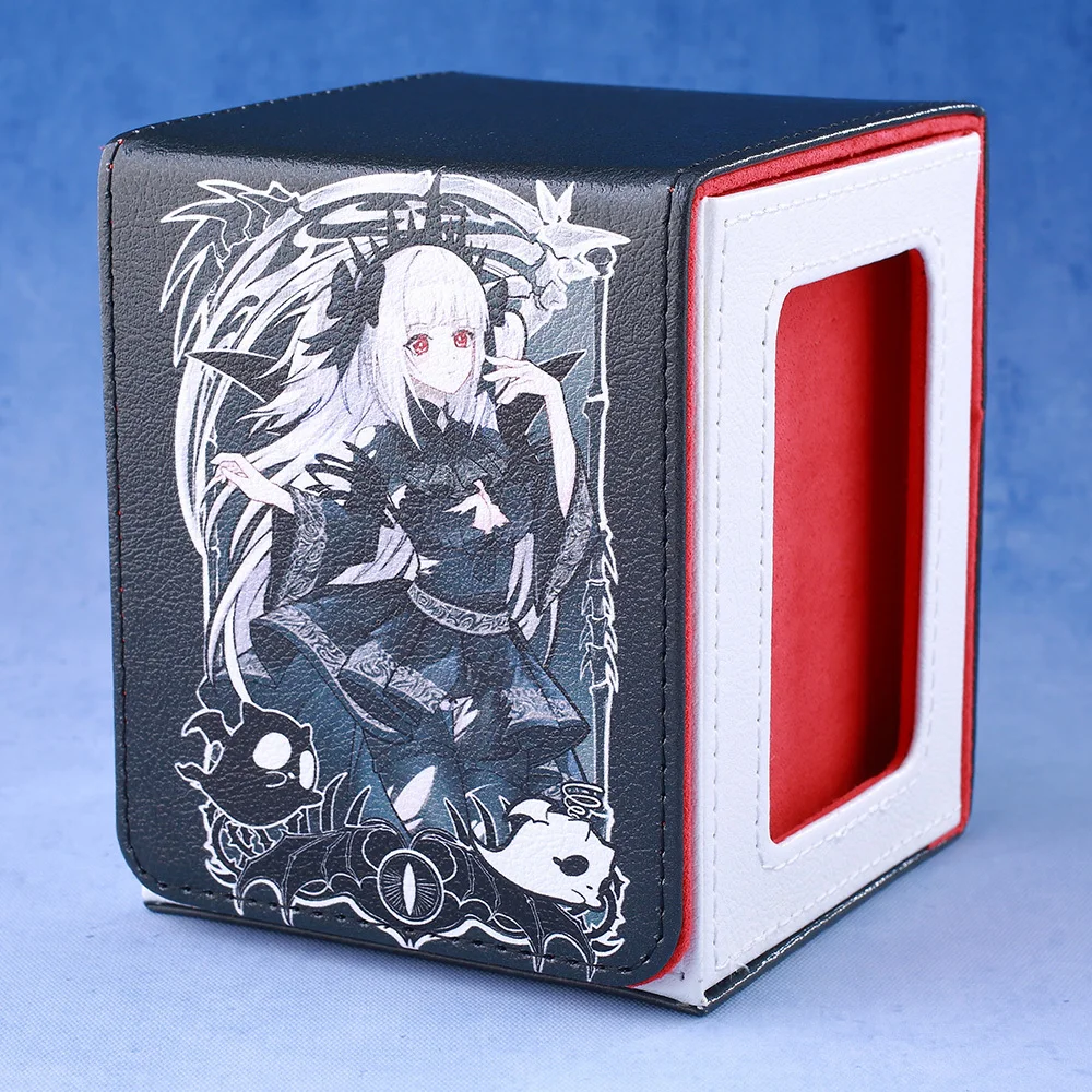 Gacha Storage Box 100+ Trading Cards PU Leather Commander Card Deck Box Magnetic Closure Card Holder For Magic Game YuGiOh Cards