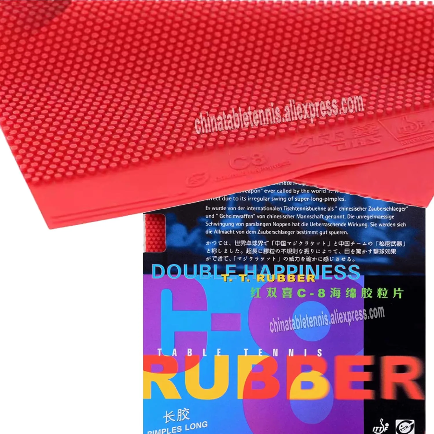 

DHS C-8 C 8 C8 Длинные шипы для настольного тенниса, пинг-понга, резиновая резина без губки