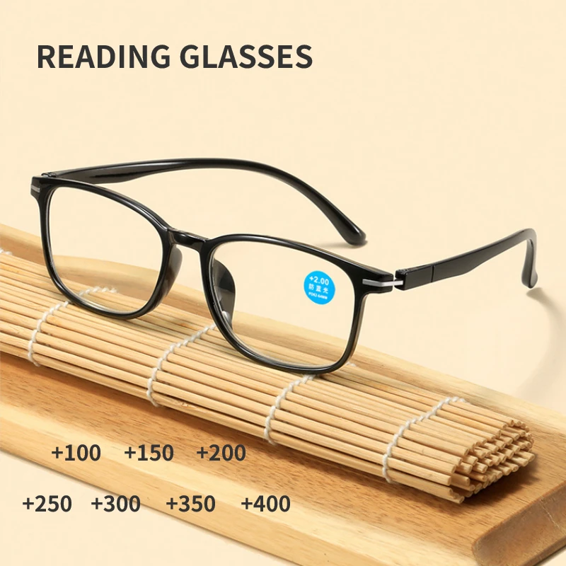 New Anti Blue Light Reading Glasses Fashion Presbyopic Eyewear Men Women Sauqre Ultralight Hyperopia Eyeglasses +100 To +400