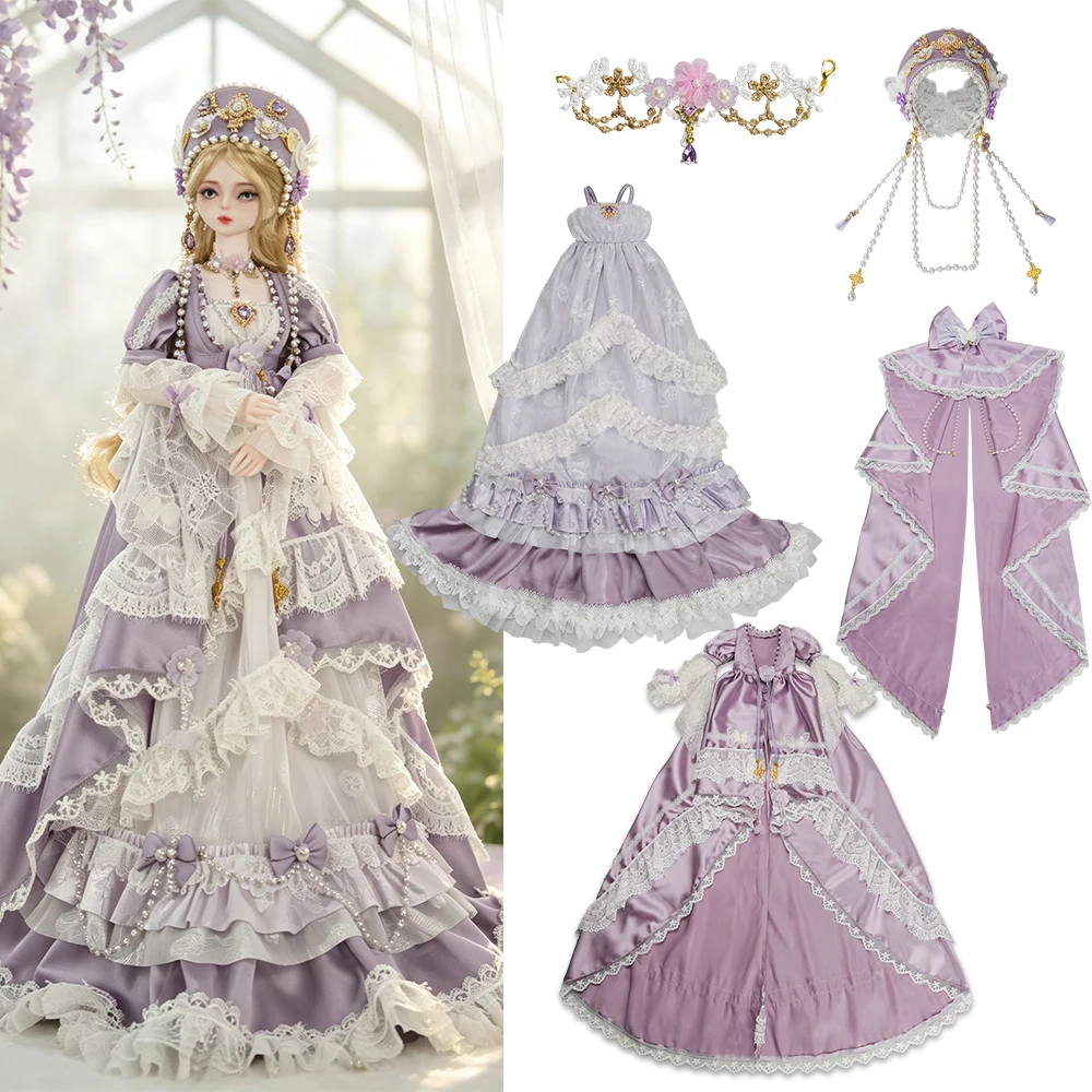 Lolita Outfits For 1/3 BJD Dream Fairy European Court Style Clothes SD DBS Doll Overture