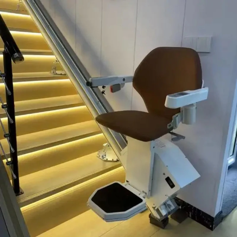Home Use Heavy 0KG Load Curved Foldle Length Elderly Stair Lift Disled