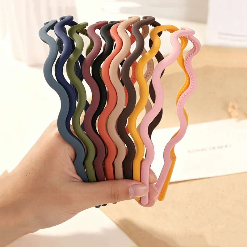 10/11PCS Fashion Matte Thin Headband For Women Girls Wave Hairband Female Hair Hoop Headwear Hair Band Hair Accessorie