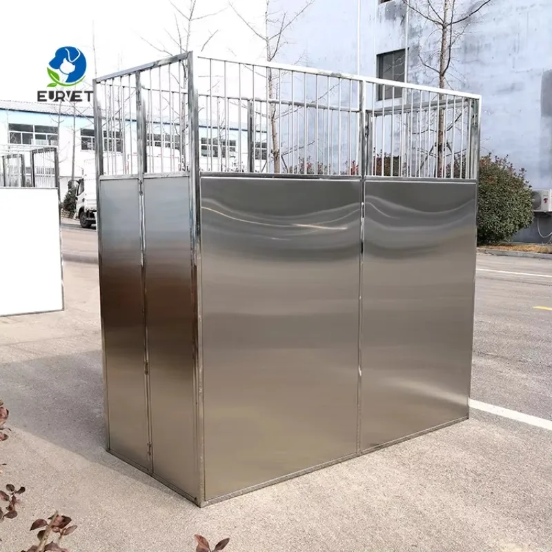 وحدات بيت الكلب المنقولة الكبيرة الحيوان القط الكلب قفص الحيوانات الأليفة البيطرية الفولاذ المقاوم للصدأ قفص الحيوانات الأليفة للمعدات التجارية #3