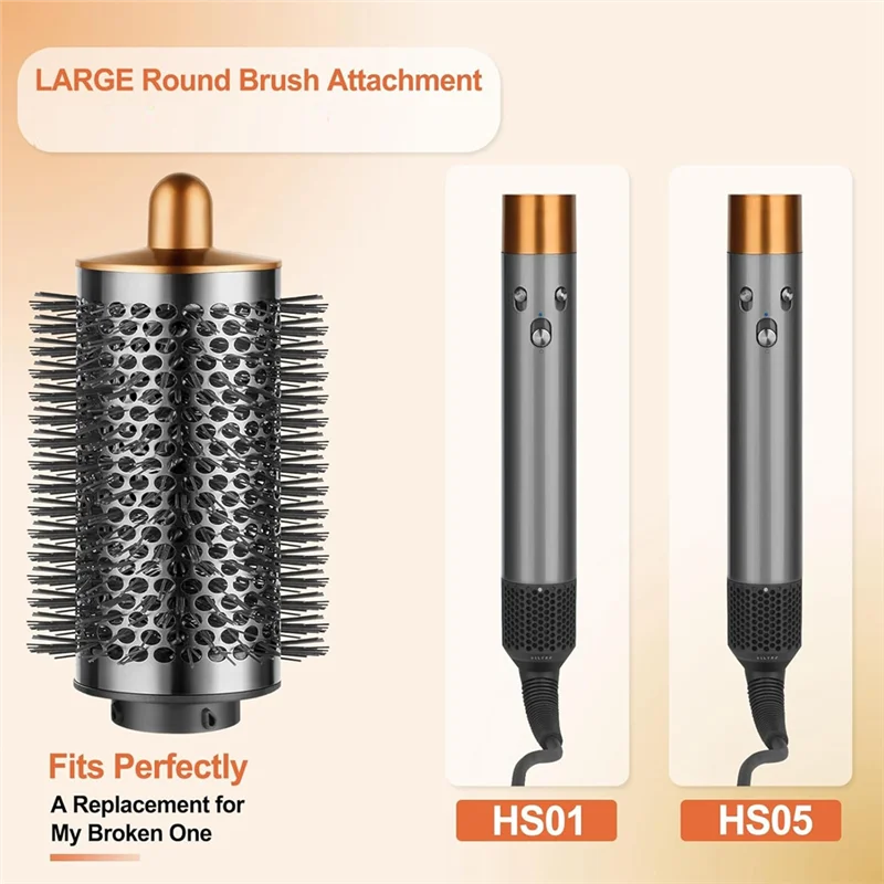 A98G-Round Volumizing Brush For Dyson Airwrap HS01 HS05 HS08 Curling Iron Attachment And Upgraded Large Round Brush B