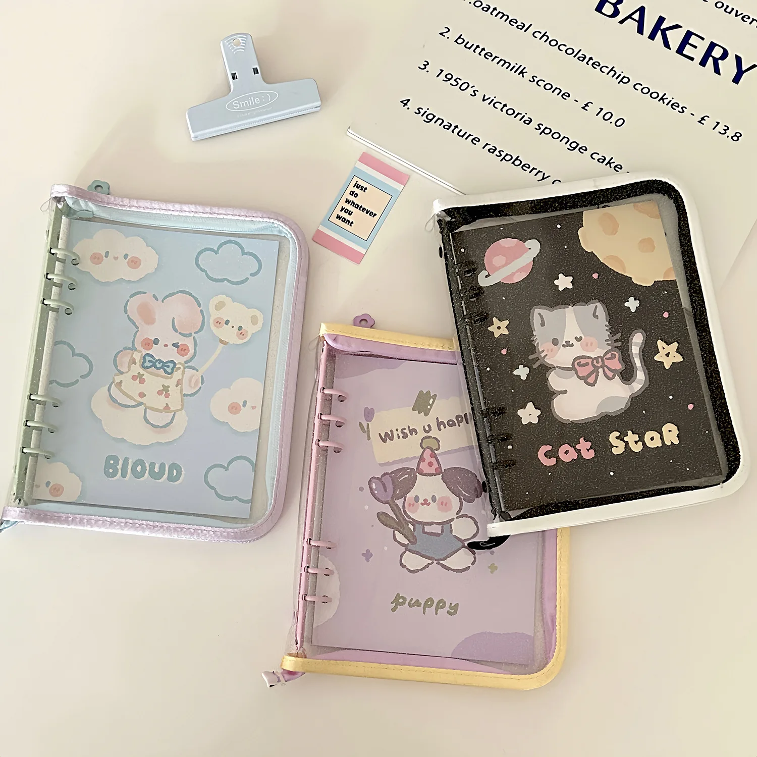 MINKYS-Color Kpop Photocard Binder com Zipper, Coletar Livro, Titular do Cartão Foto Idol, Nova papelaria