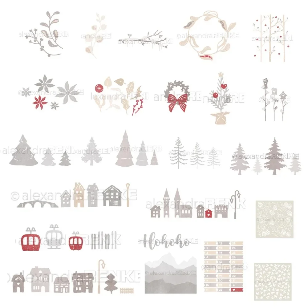 

Christmas Tree Wreath House Metal Cutting Dies Layering Stencils for Decorating Scrapbook Diy Card Album Mould Embossing Craft