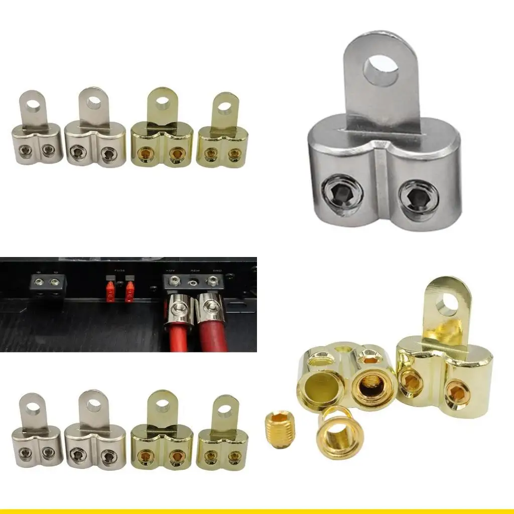 SZCH Car Stereo Distribution Block 2 Way Power Connector Auto Sound Modification Power Supply Simple to Use for Amplifiers