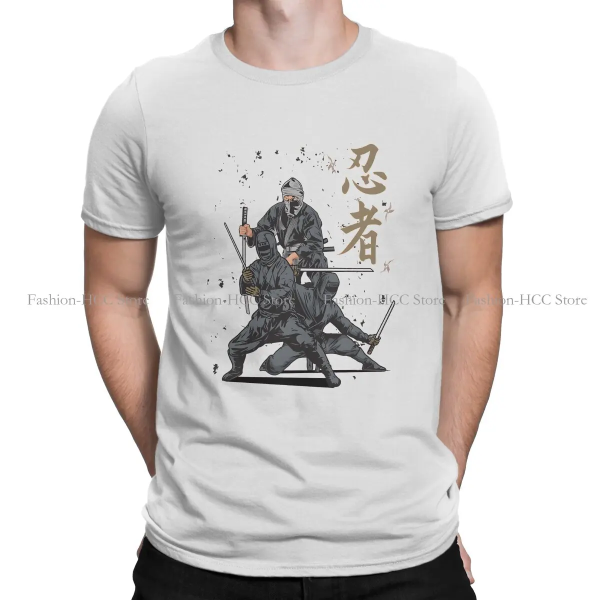 

Ninja, Ninjutsu, Shinobi O Neck TShirt Ninja Ninjutsu Classic Polyester T Shirt Man's Clothes