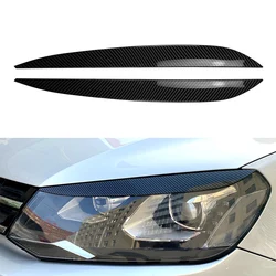 For Volkseagen VW Touareg 2010 2011 2012 2013 - 2018 Eyelid Front Headlight Cover Eyebrow Trim Sticker Head Lamp Car Accessories