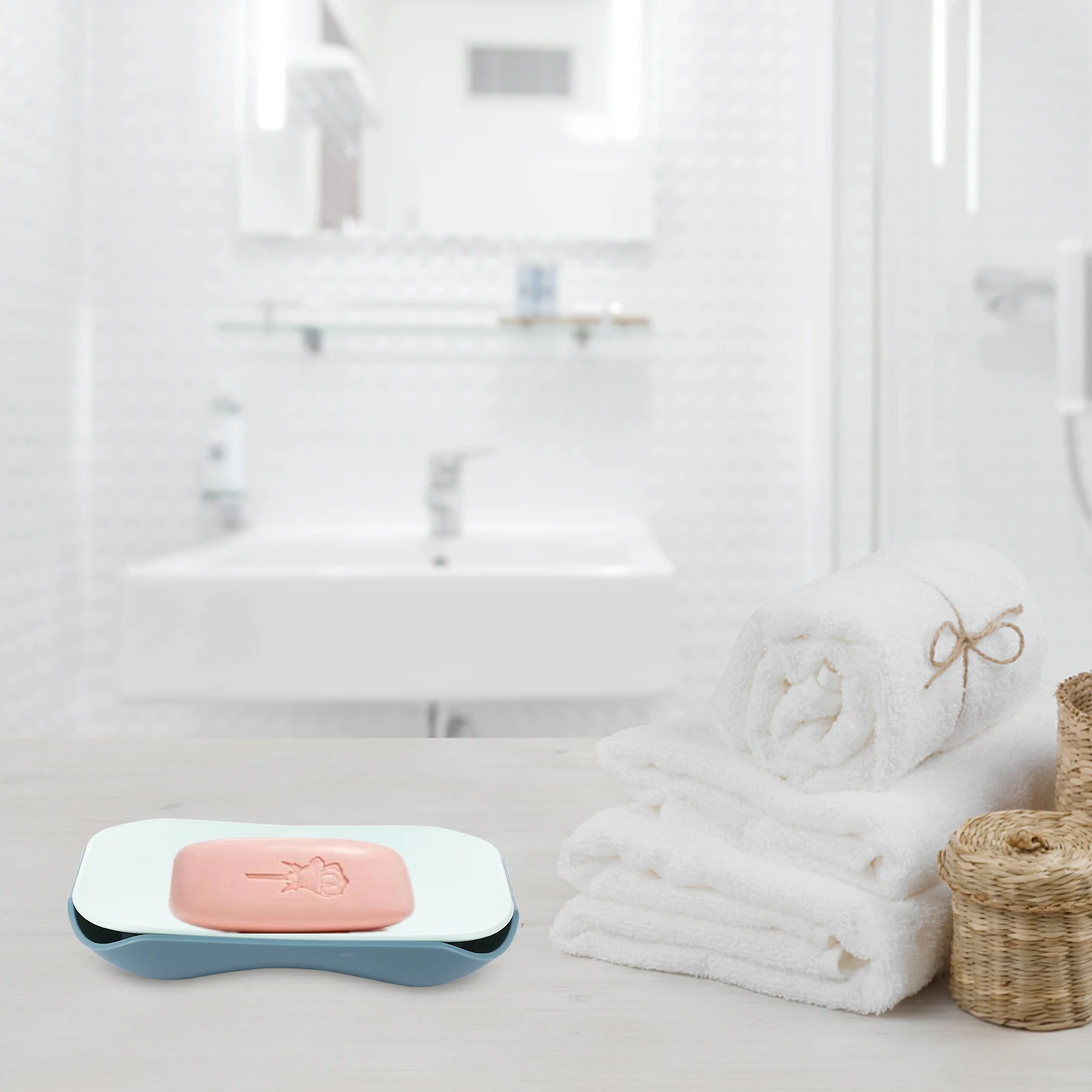

Creative Soap Box Strong Pressure Resistant Simple Design Draining Quick Drying Smooth Soap Storage Case For Bathroom Household