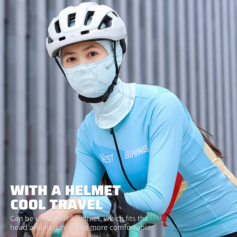 WEST BIKING UV Protection Scarf Ice Silk Face Cover Mask Quick-drying Outdoor Fishing Cycling Magic Motorcycle Breathable Bandan