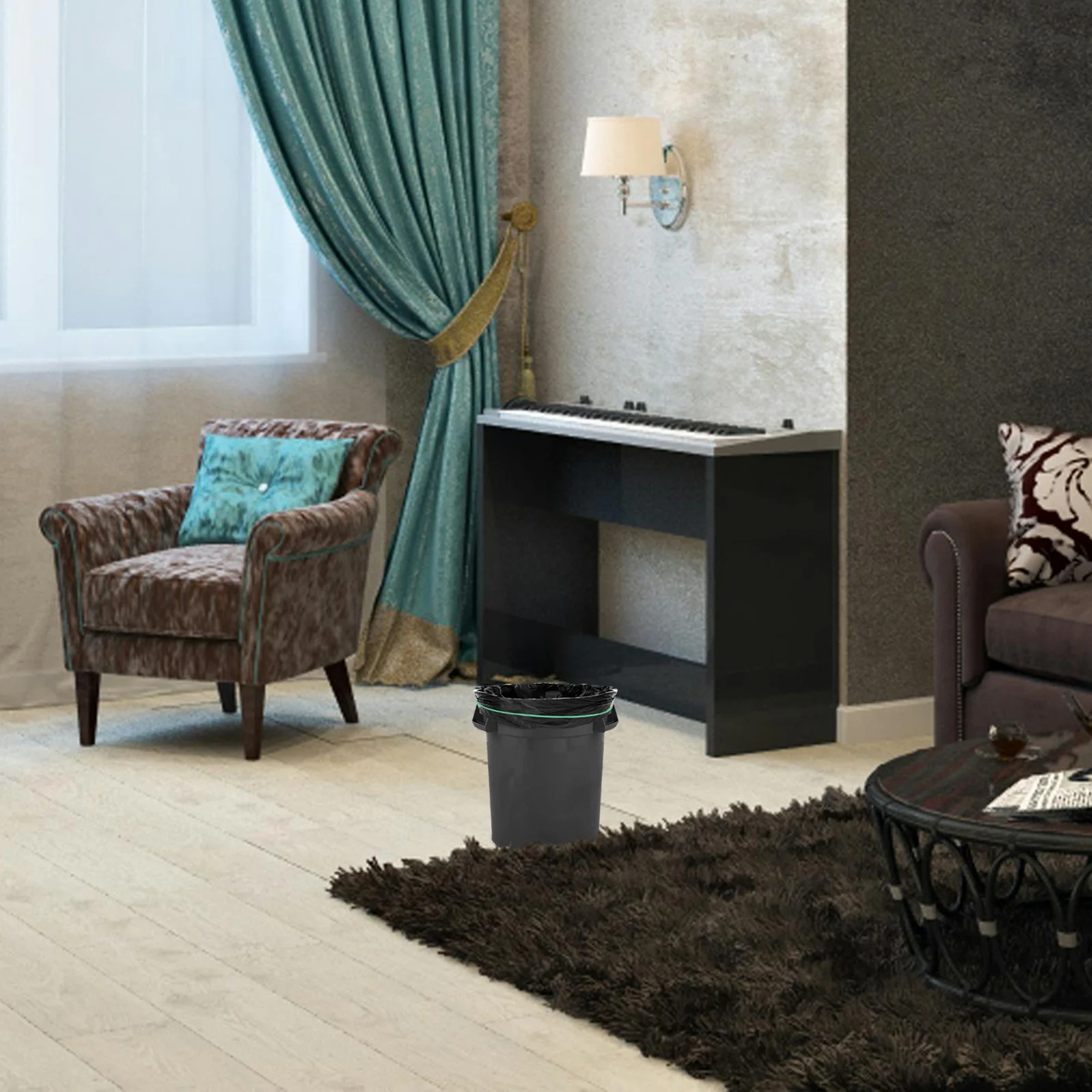 

4Pcs Trash Bag Bands Elastic Rubber Fixing Bands Garbage Can Holder Anti-Fall Waste Bin Band Elastic Band for Trash Can