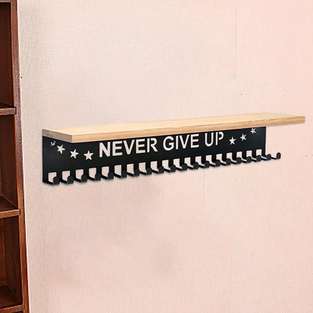 Medal Display Shelf Long-Lasting Metal Trophy Shelf Thick Multipurpose  Durable Metal Medal Trophy Shelf with Hooks