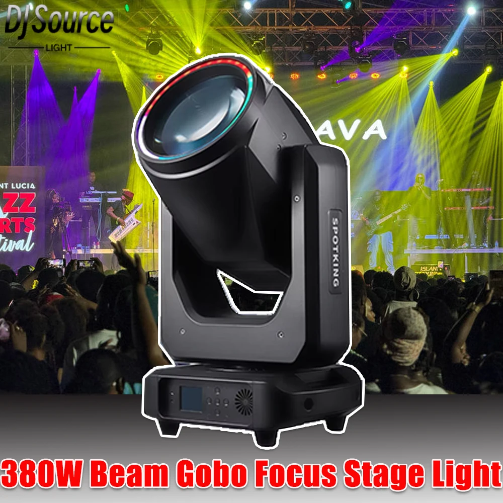 

380W Beam Gobo Moving Head Light With Ring Focus 8+16+24 Honeycomb Prism 3 Gobos DMX512 For DJ Disco Club Stage Lighting Effect