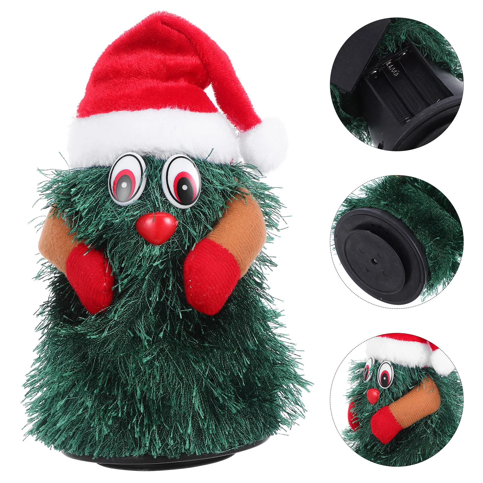

Christmas Tree Figurines Electric Xmas Ornament Dancing Plastic Holiday Decorations Indoor for Kids