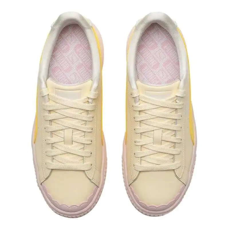 Puma Women Basket Platform Pearl Sneakers Retro Thick Sole Casual Fashion Shoes 398910-02