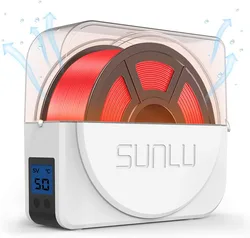 Sunlu s1 plus secador de filamento de impressora 3d com ventilador atualizado desidratador de filamento caixa seca de armazenamento para 1.75/3.00mm 1kg filamento 3d