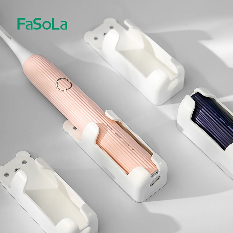 FaSoLa Electric Toothbrush Holder Wall Mounted for Shower Bathroom Storage Organizer Brush Holder Toothbrush Case