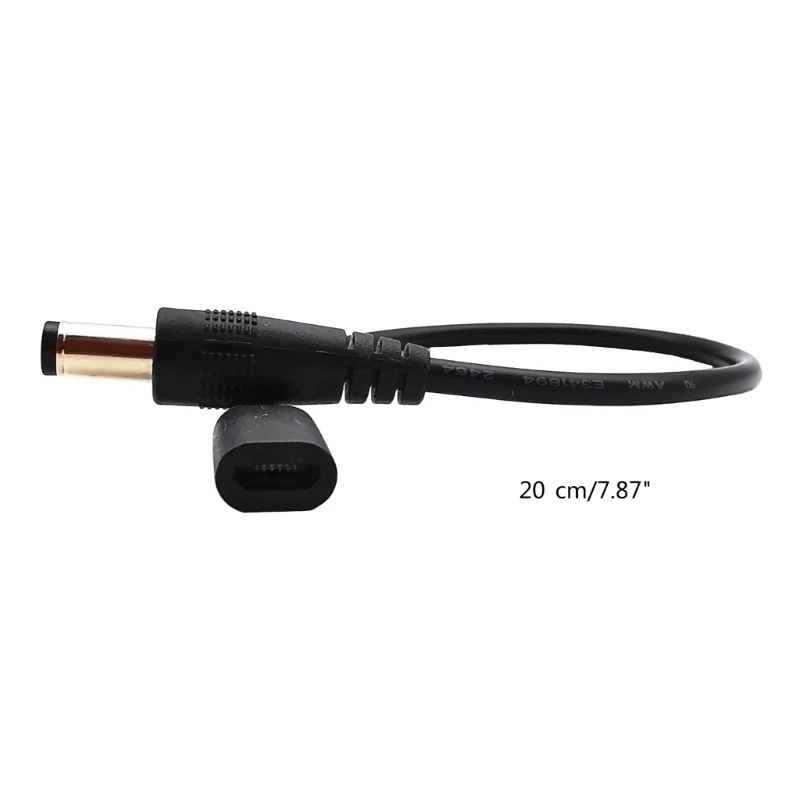 0.2M 3A Micro USB 2.0 Female to DC 5.5x2.5mm / 5.5x2.1mm Male Power Jack Connector Cable Charging Adapter Converter 5V