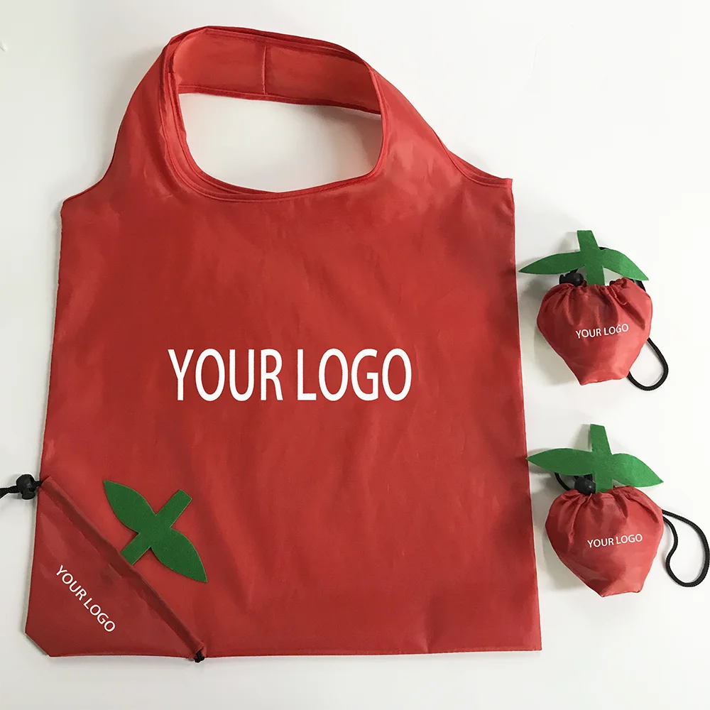 

Многофункциональная складная сумка для фруктов в форме переработанного яблока, многоразовая портативная высококачественная полиэстеровая сумка-шоппер, прочная сумка для продуктов