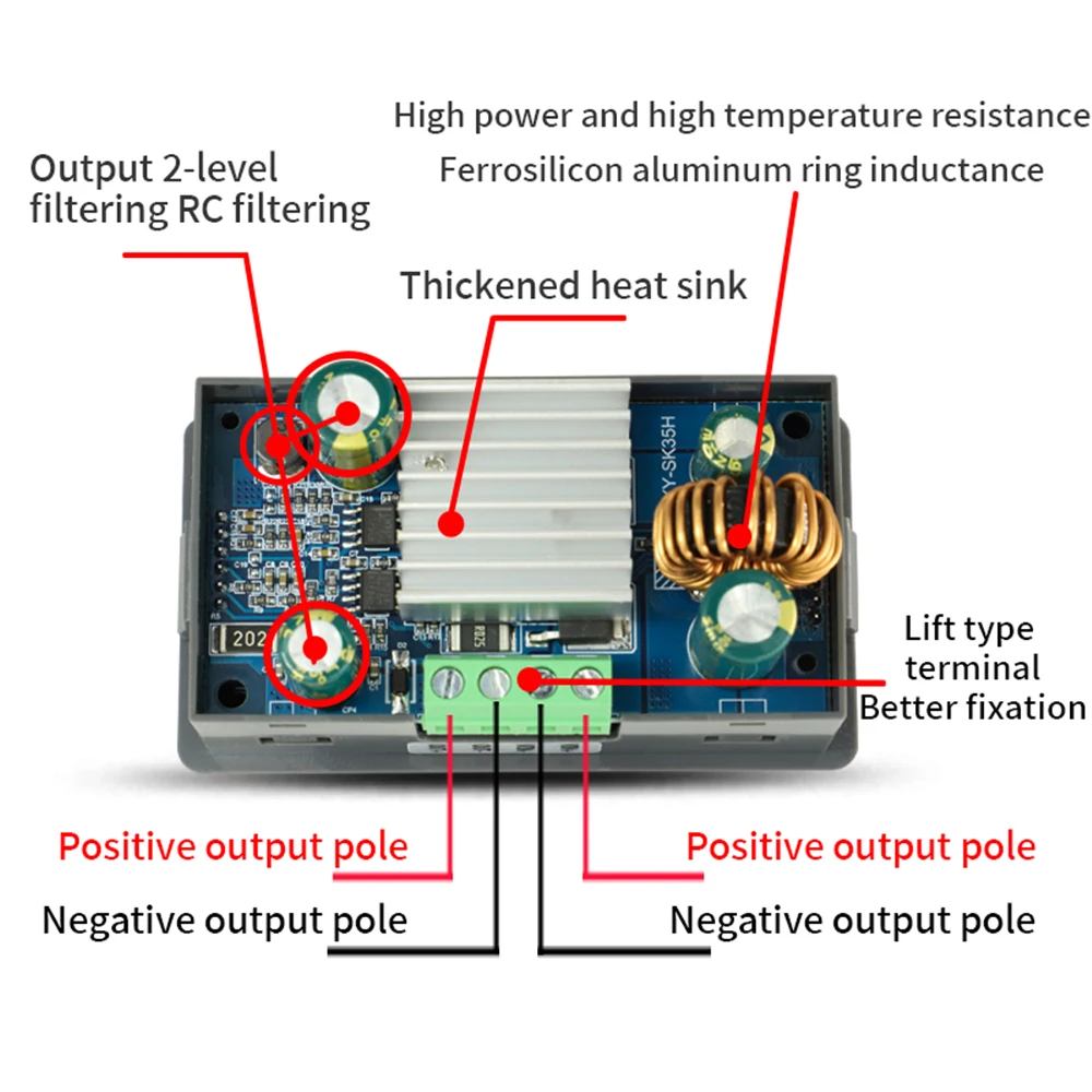 SK35H SK80 DC DC Conversor Boost Fanfarrão CC CV 0.6-30V 4A 5V 6V 12V 24V Módulo De Alimentação Regulada Ajustável fonte de alimentação de