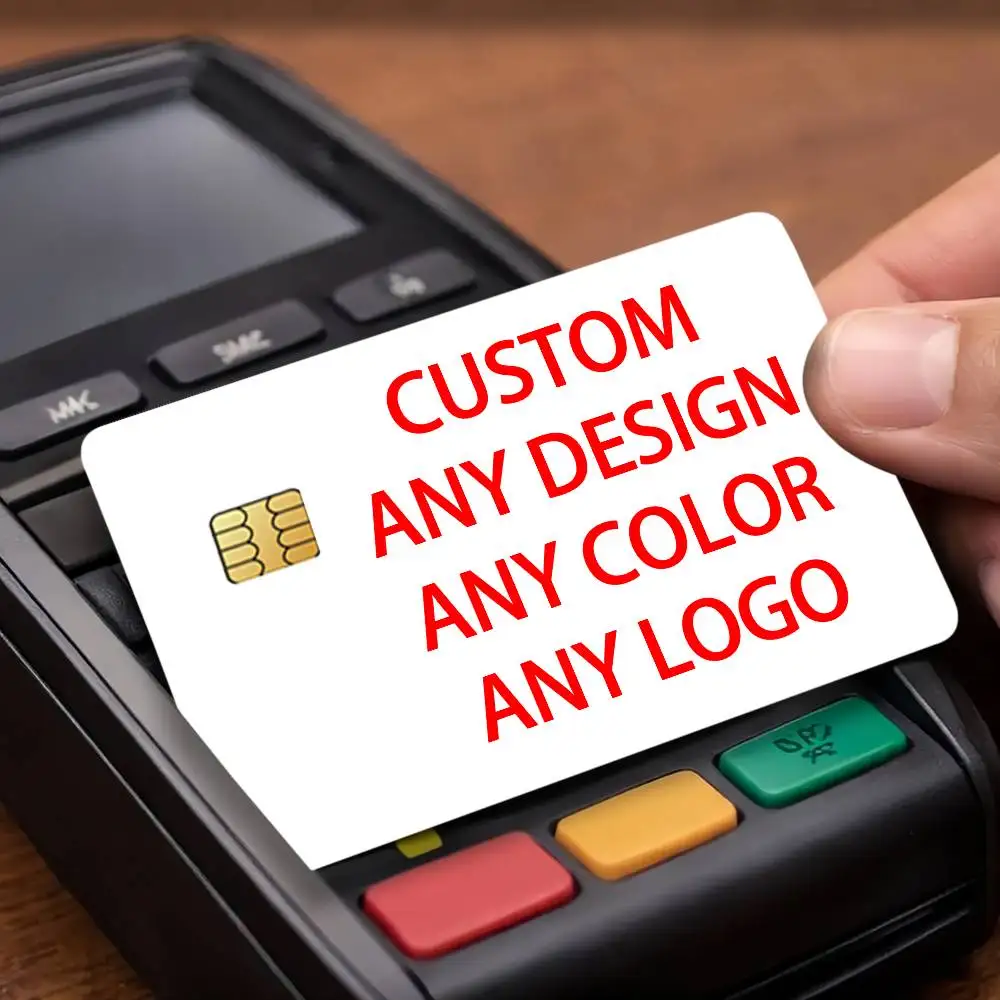 Bank Credit Card Stickers Custom Design Any Pattern Text Logo 4PCS