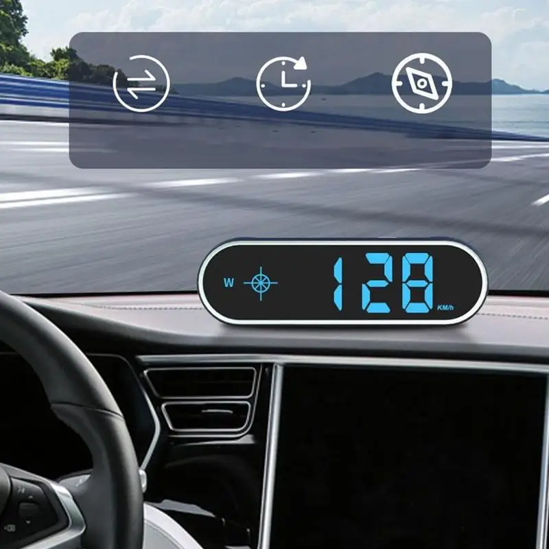 

Car Speedometer Display Heads Up Display Display GPS Car Hud Smart Gauge Colorful Speed Meter Speeding Alert Travel Direction