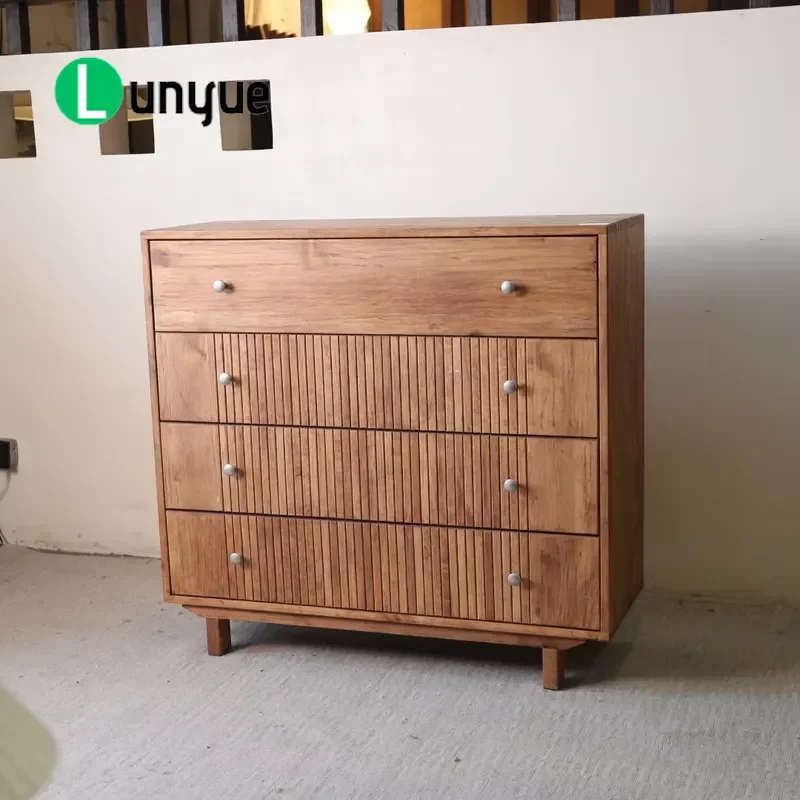 Solid Wood Antique Locker Storage Cabinet for Living Room Kitchen Commercial Furniture Wholesale Durable Wooden Cupboard